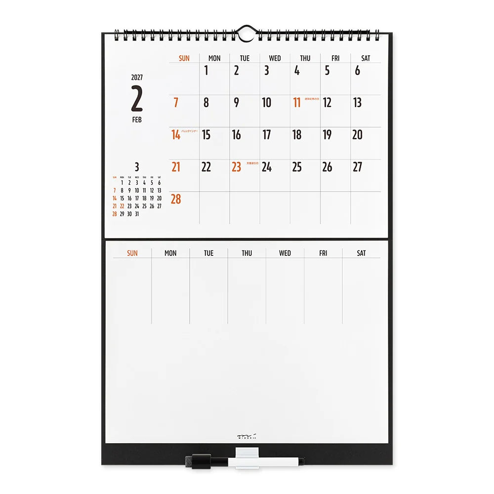 Midori 2027 Whiteboard Calendar