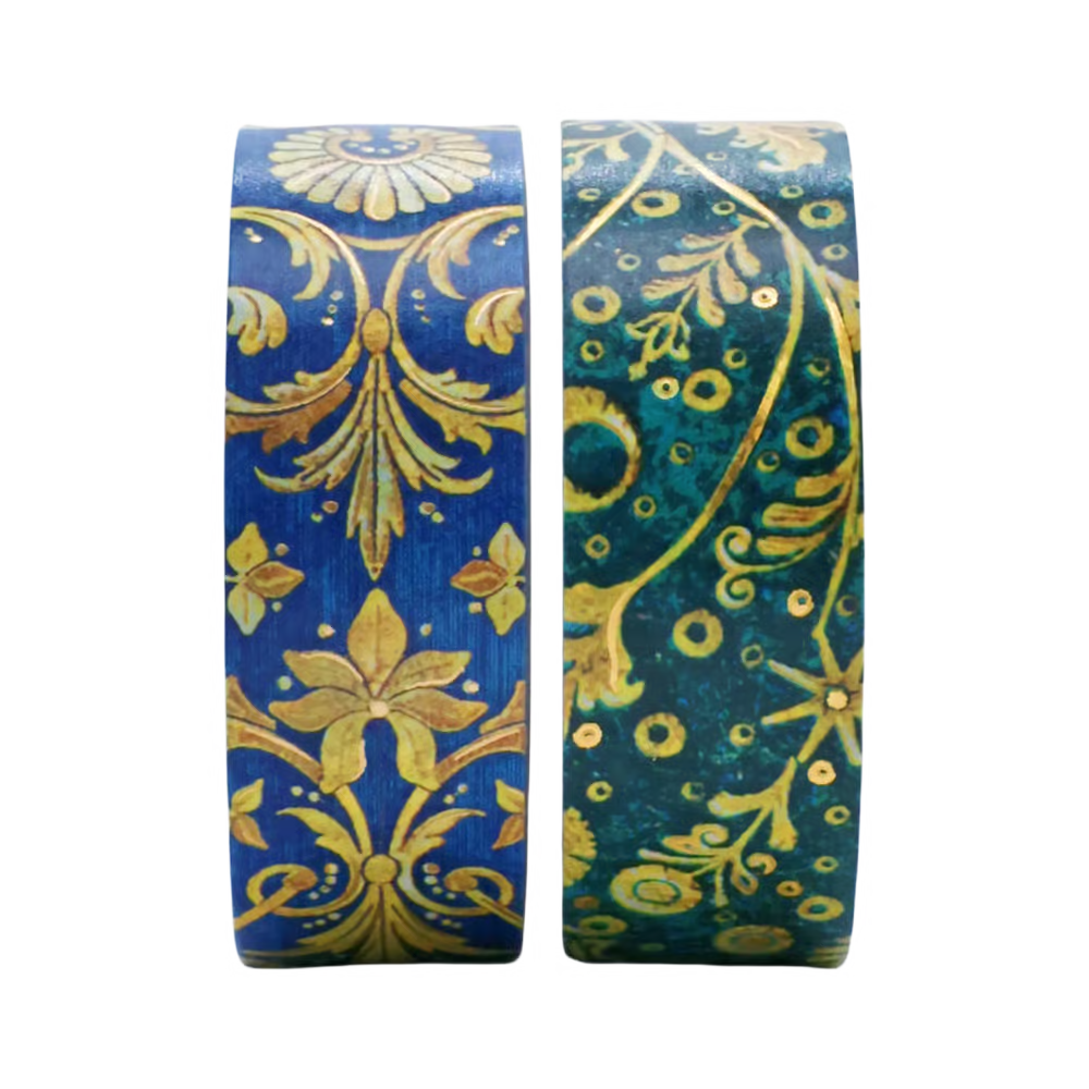 Emerald Flower/Silk Sky Washi Tape - Paperblanks