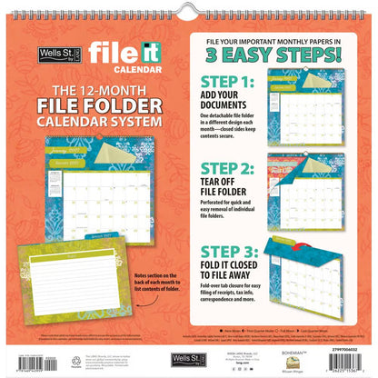 Wells St. 2027 File It Calendar