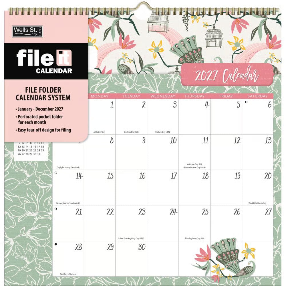 Wells St. 2027 File It Calendar