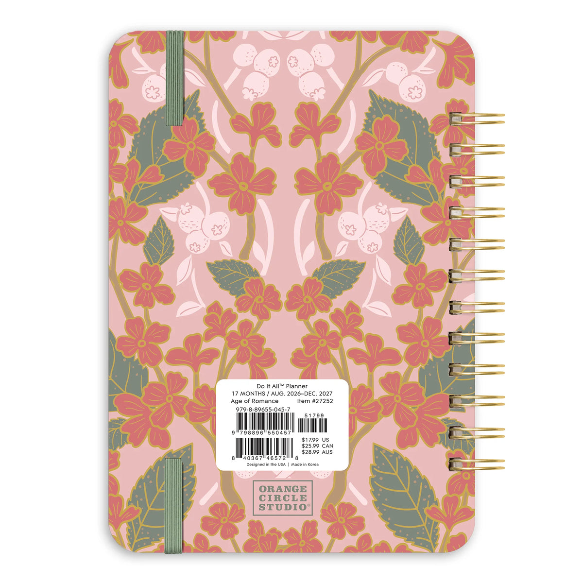 2027 Age of Romance Do It All Planner - Orange Circle Studio