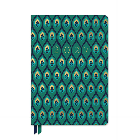 2027 Cascading Plumes Clara Clothbound Planner - Orange Circle Studio