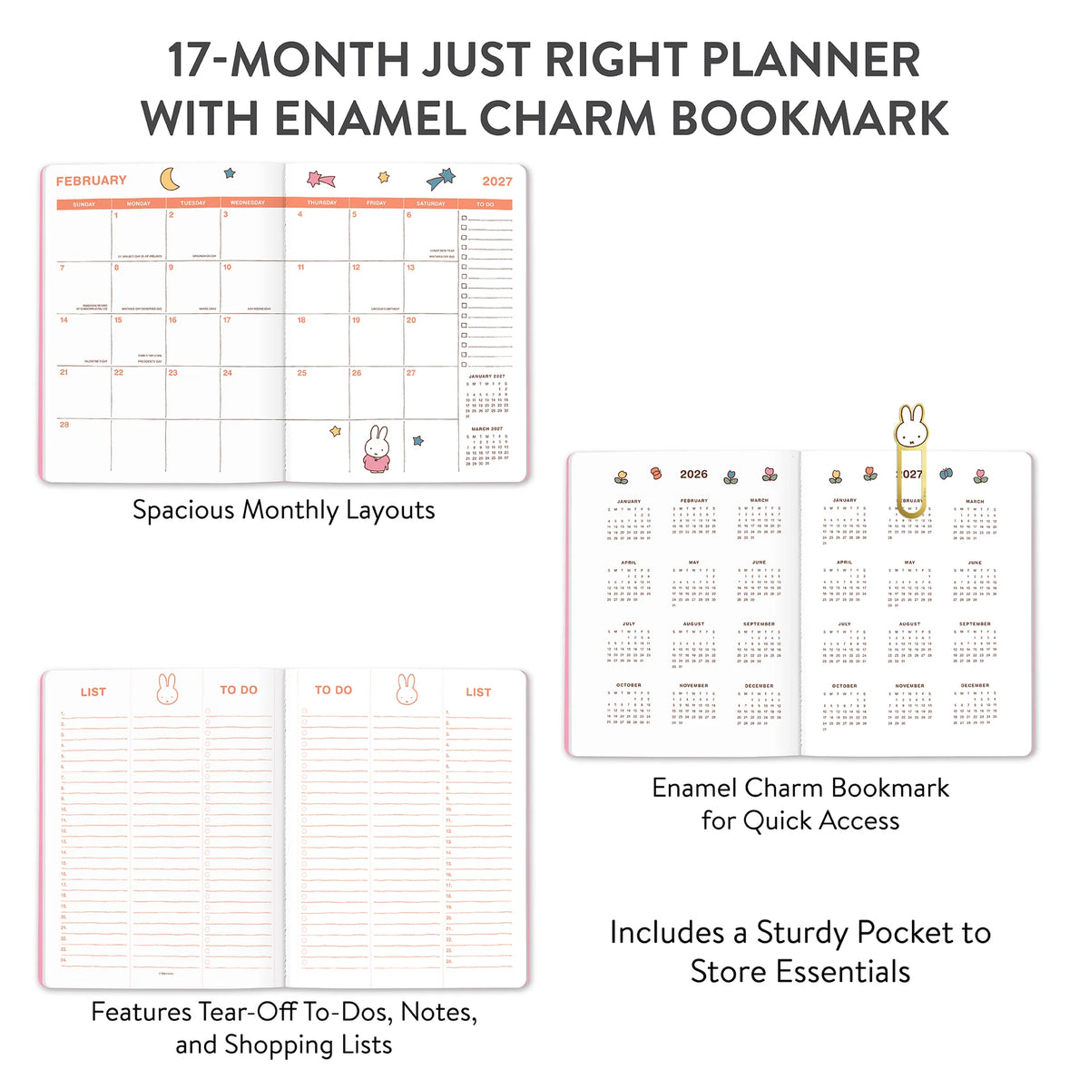 2027 Miffy A Year in Colour Just Right Monthly Planner - Orange Circle Studio