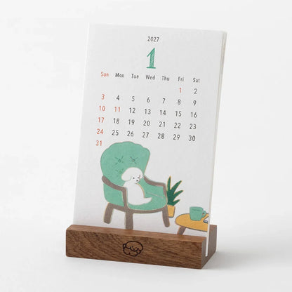 Midori 2027 Stand Desk Calendar Dogs