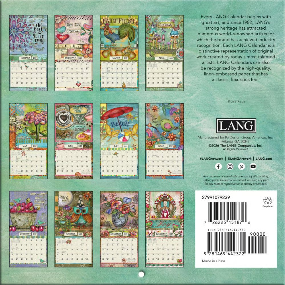 LANG 2027 Mini Calendar