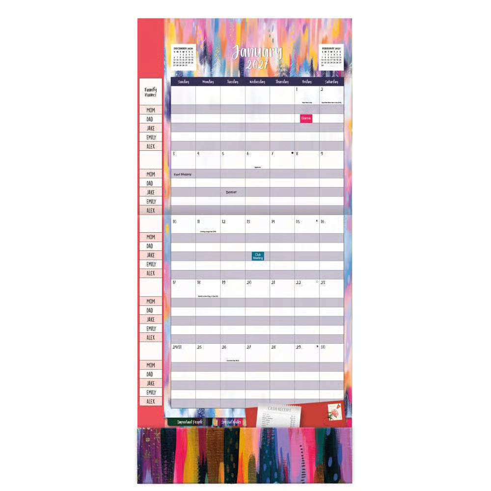 Wells St. 2027 Family Plan It Calendar