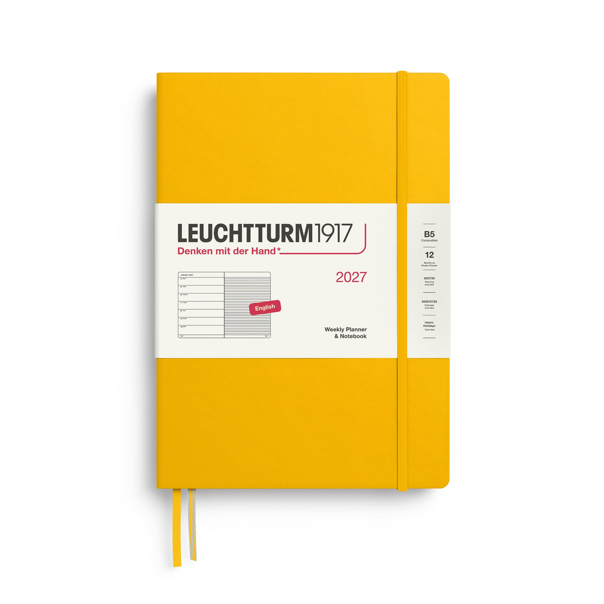 Leuchtturm 2027 Weekly Planner & Notebook - Composition (B5), Sunflower