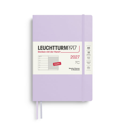 Leuchtturm 2027 Weekly Planner & Notebook, Softcover - Medium (A5), Lilac