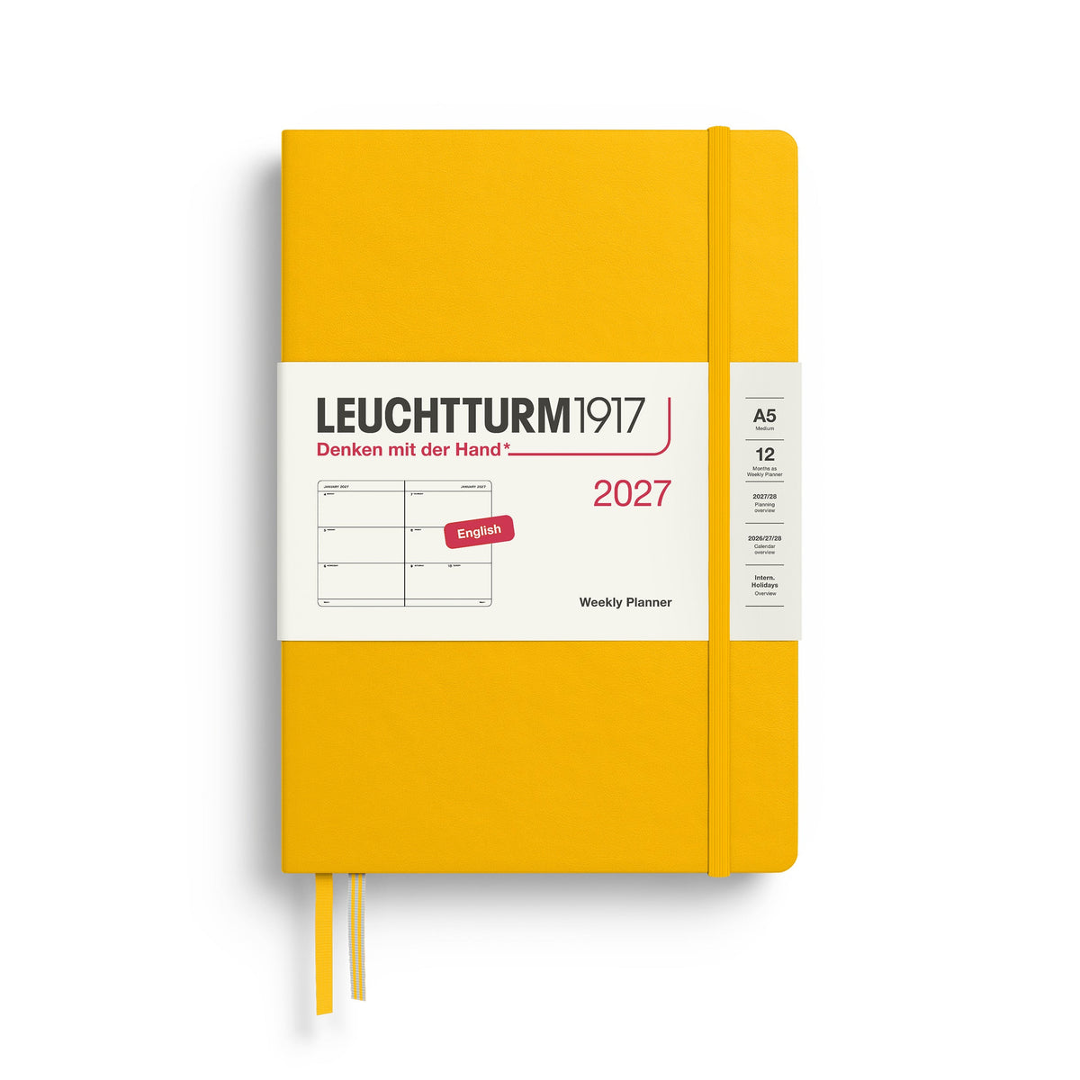 Leuchtturm 2027 Weekly Planner - Medium (A5), Sunflower