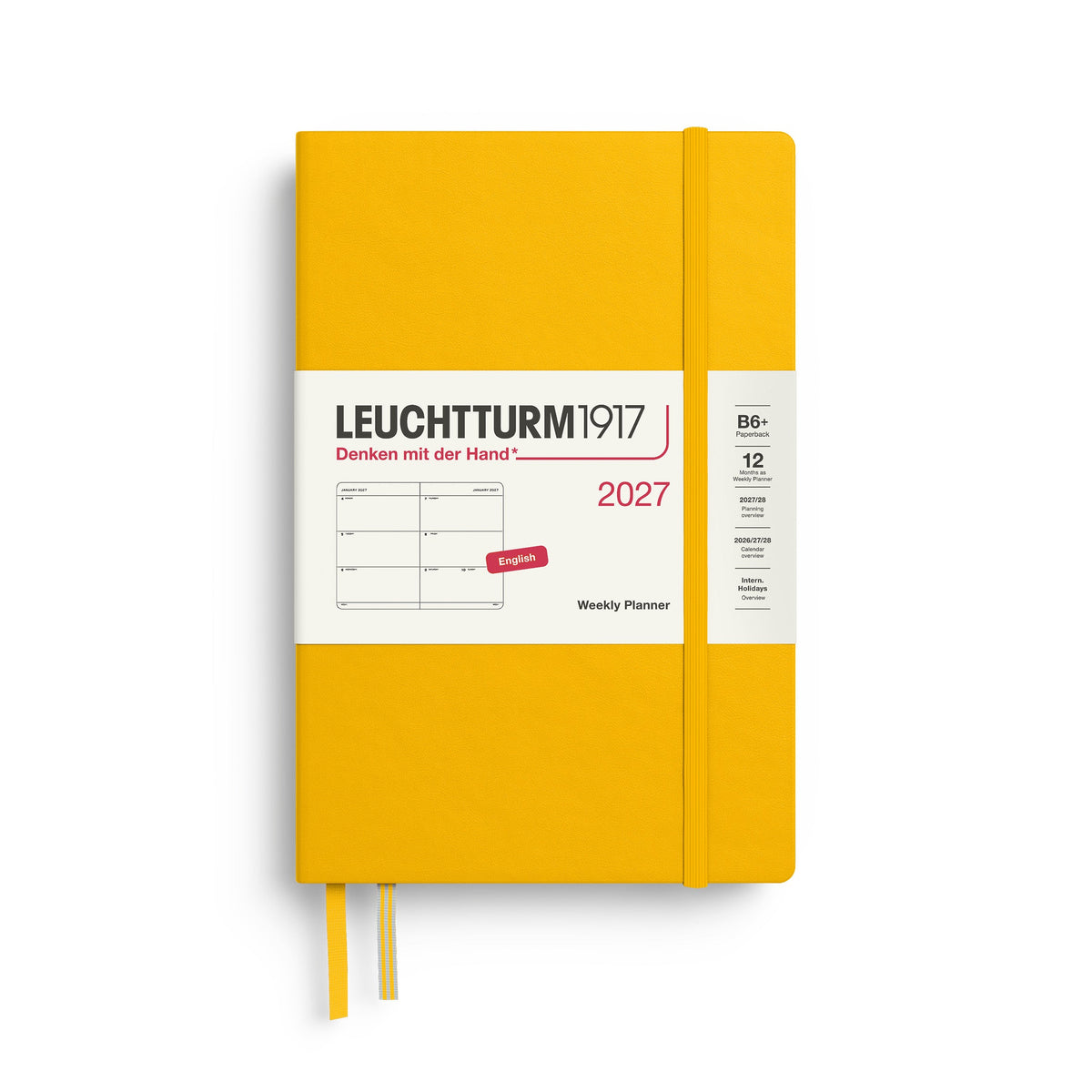 Leuchtturm 2027 Weekly Planner - Paperback (B6+), Sunflower