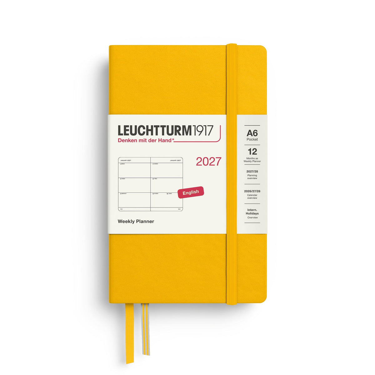 Leuchtturm 2027 Weekly Planner - Pocket (A6), Sunflower