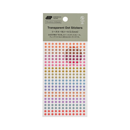 TSUKI no IRO Transparent Dot Stickers - Hobonichi Techo