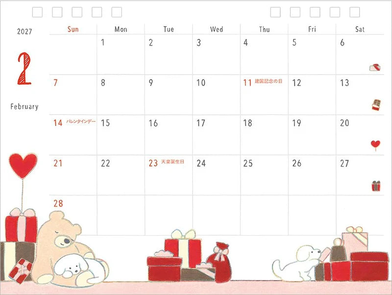 Midori 2027 A Year With My Dog Mini Calendar - M