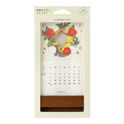 Midori 2027 Seasonal Views Laser Desk Calendar