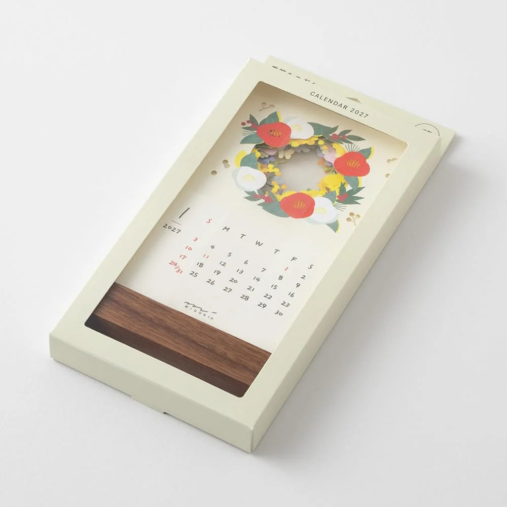 Midori 2027 Seasonal Views Laser Desk Calendar