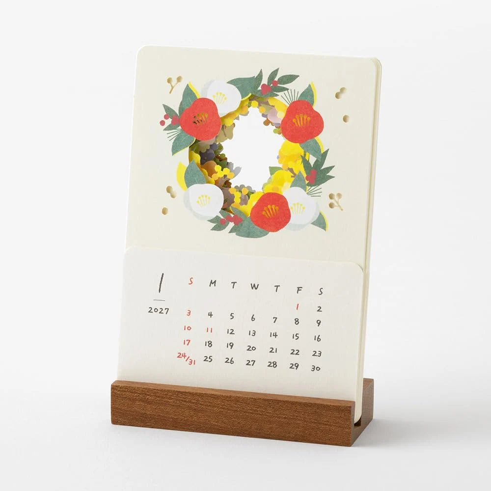Midori 2027 Seasonal Views Laser Desk Calendar