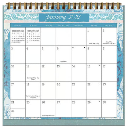 Wells St. 2027 Mini Easel Desk Calendar