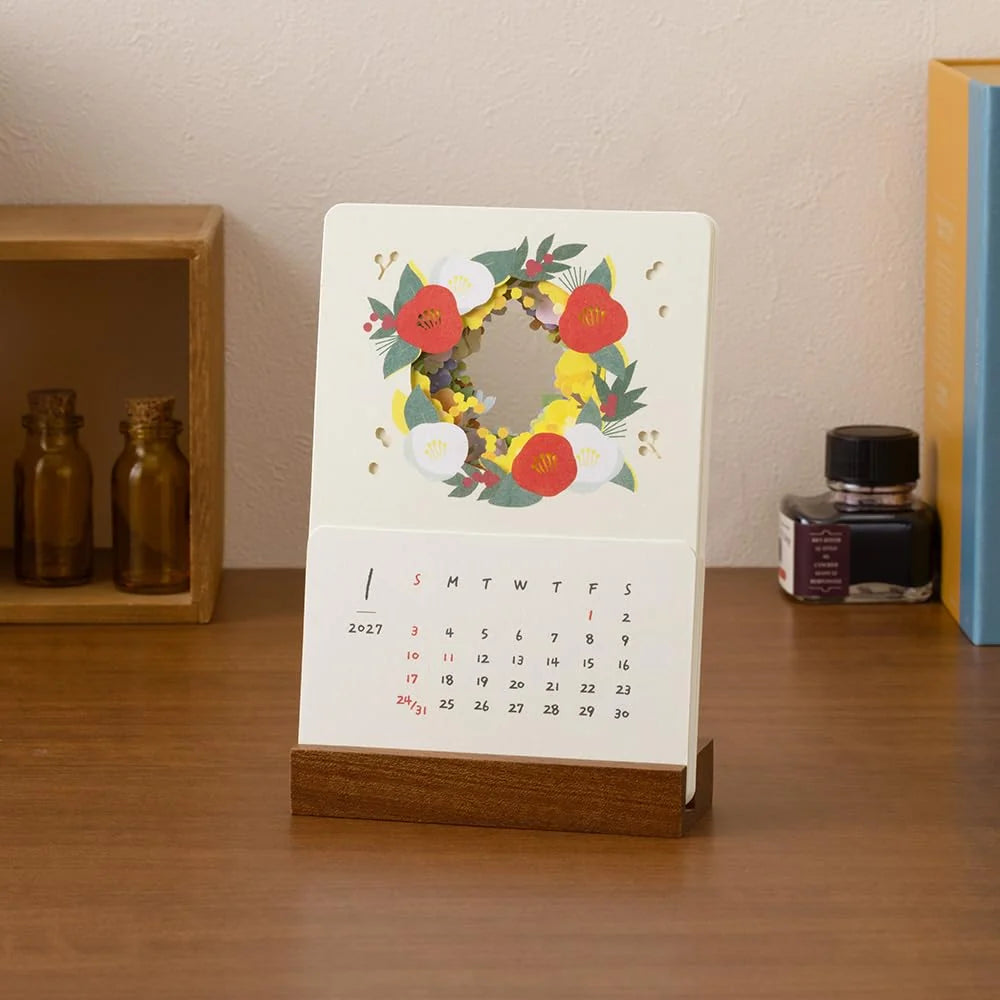 Midori 2027 Seasonal Views Laser Desk Calendar