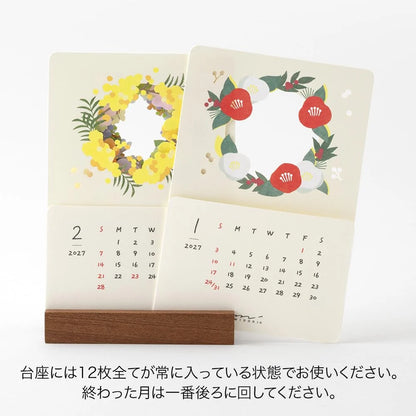 Midori 2027 Seasonal Views Laser Desk Calendar