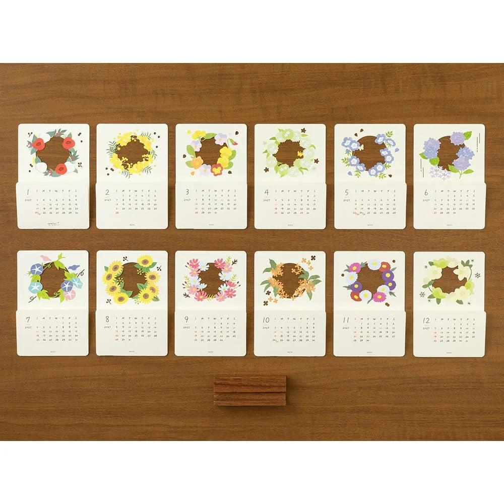 Midori 2027 Seasonal Views Laser Desk Calendar