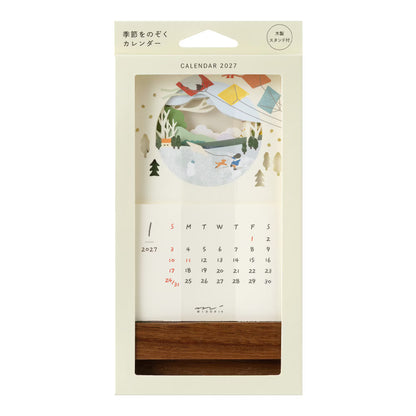 Midori 2027 Seasonal Views Laser Desk Calendar