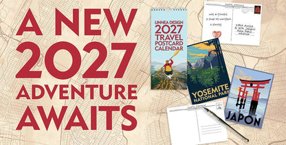 2027 Travel Postcard Calendar - Linnea Design