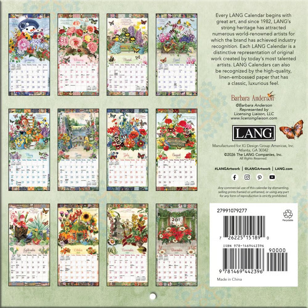 LANG 2027 Mini Calendar