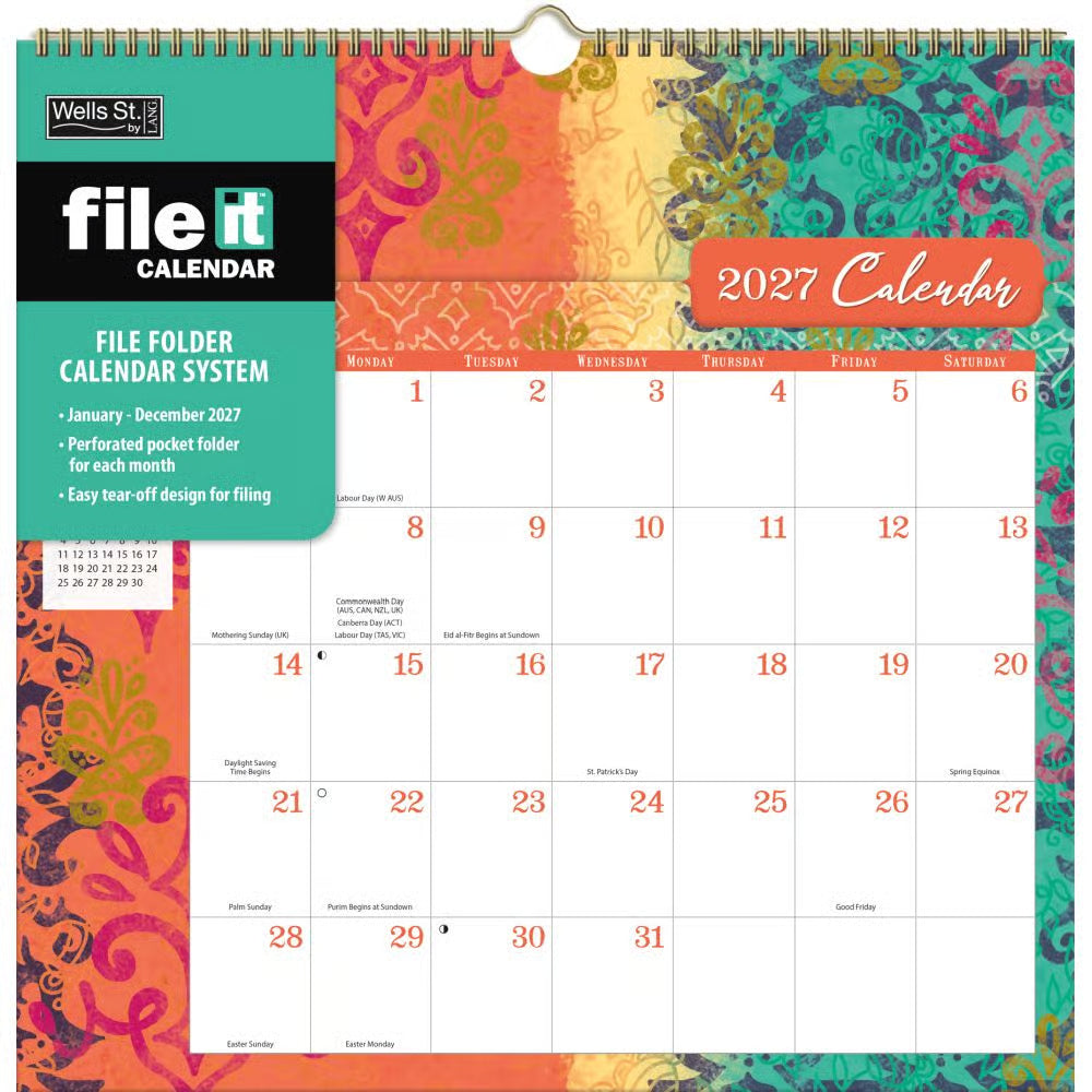 Wells St. 2027 File It Calendar