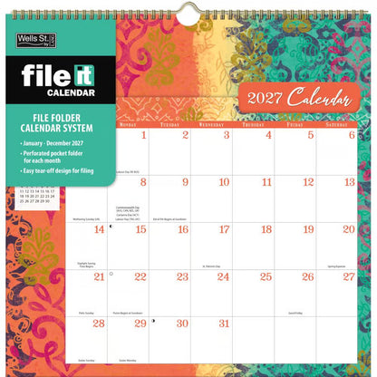 Wells St. 2027 File It Calendar