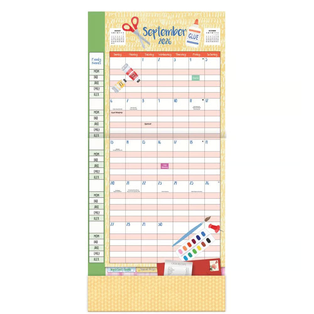 Wells St. 2027 Family Plan It Calendar