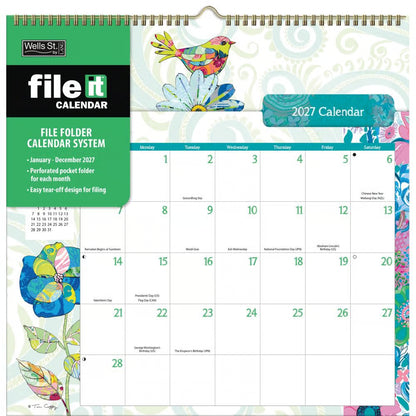 Wells St. 2027 File It Calendar