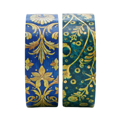 Emerald Flower/Silk Sky Washi Tape - Paperblanks