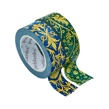 Emerald Flower/Silk Sky Washi Tape - Paperblanks