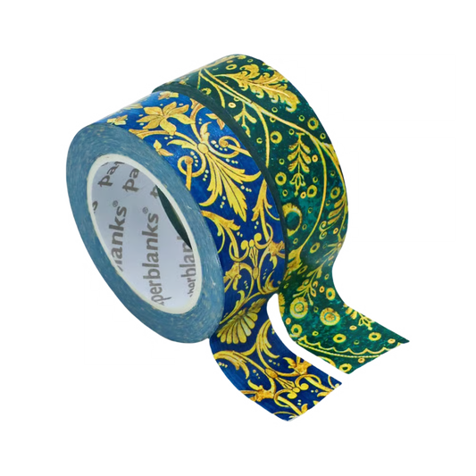 Emerald Flower/Silk Sky Washi Tape - Paperblanks