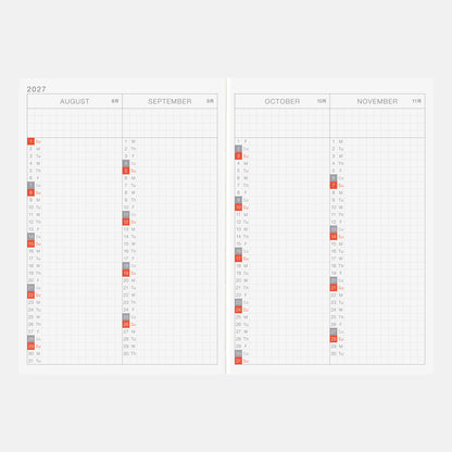 ORIGINAL A6 (ENG) Jan Start - Hobonichi Techo 2027