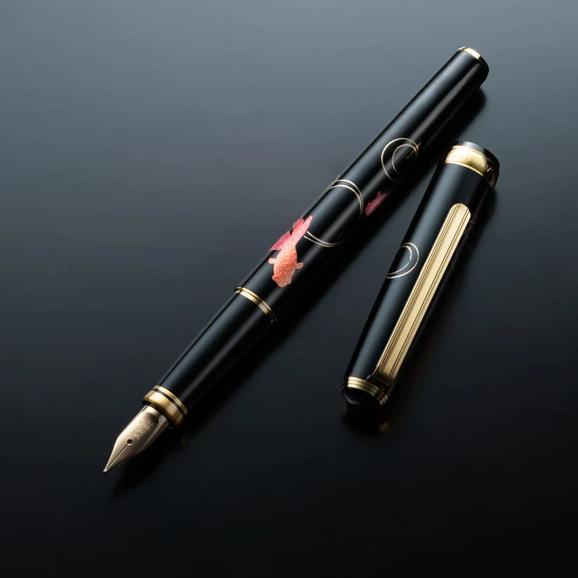 Vicoh Kanazawa Gold Leaf Fountain Pen - Platinum