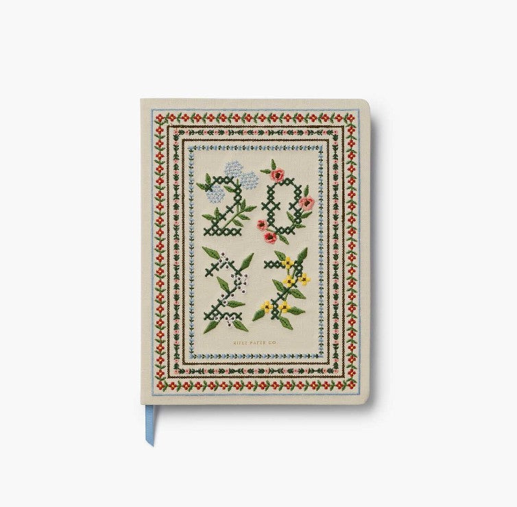 Rifle Paper Co. 2027 Heritage Sampler Embroidered Bookbound Weekly Planner
