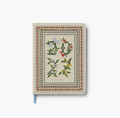 Rifle Paper Co. 2027 Heritage Sampler Embroidered Bookbound Weekly Planner