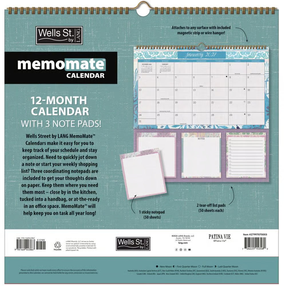 Wells St. 2027 Memo Mate Calendar