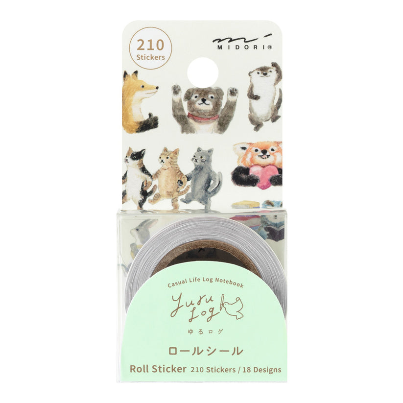 Yuru Log Roll Stickers - Midori