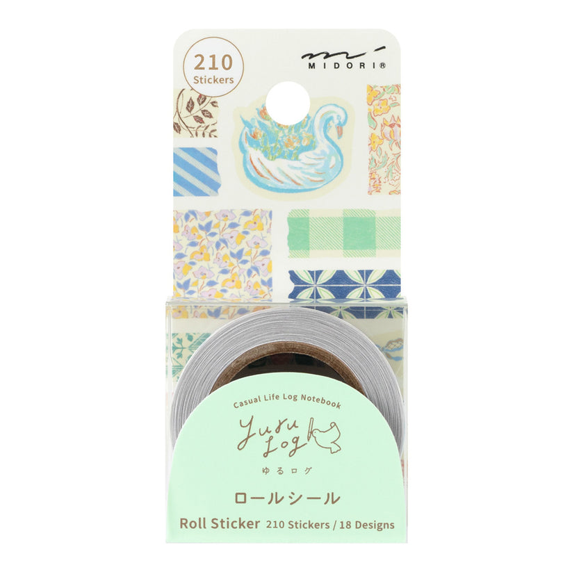 Yuru Log Roll Stickers - Midori