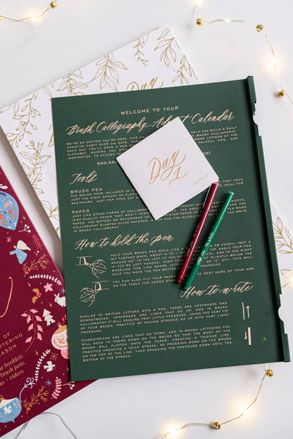 Brush Calligraphy Advent Calendar Volume I