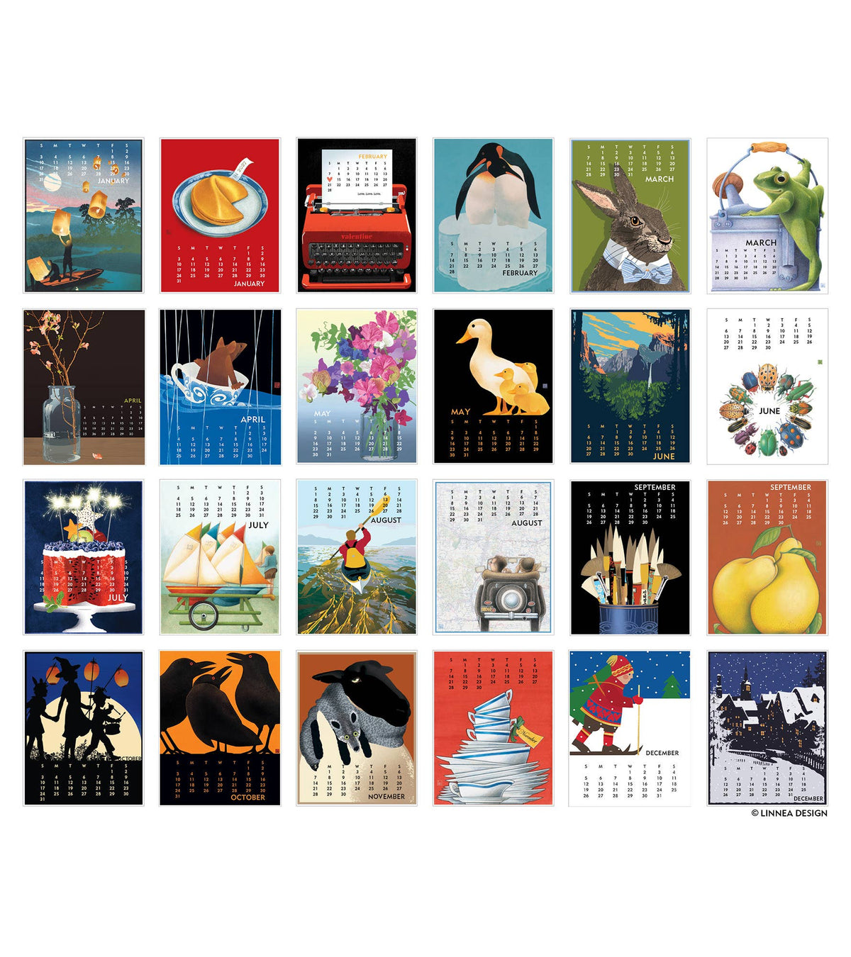 2027 Desktop Calendar - Linnea Design