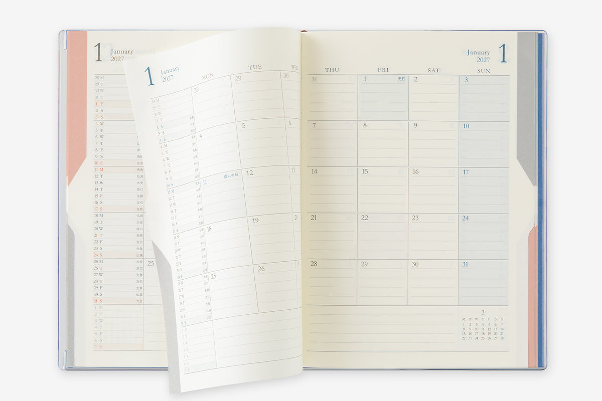 Midori 2027 Diary Double Schedule