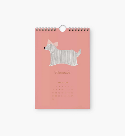 Rifle Paper Co. 2027 Dog of the Month Kitchen Calendar