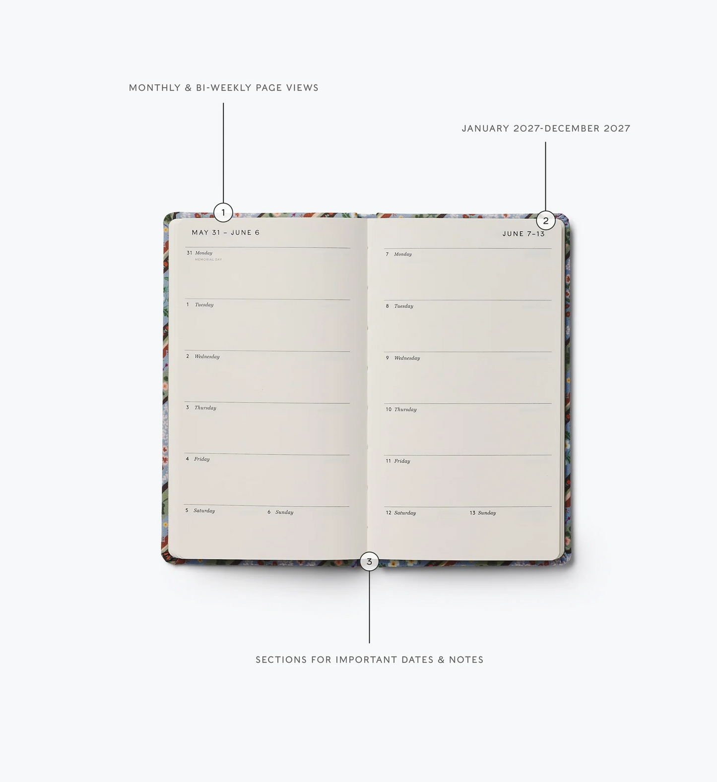 Rifle Paper Co. 2027 Pocket Weekly Planner - Paisley