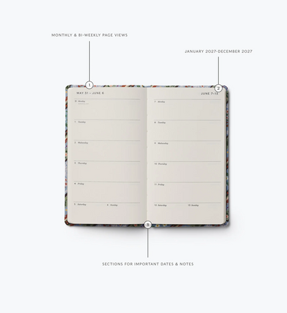 Rifle Paper Co. 2027 Pocket Weekly Planner - Paisley