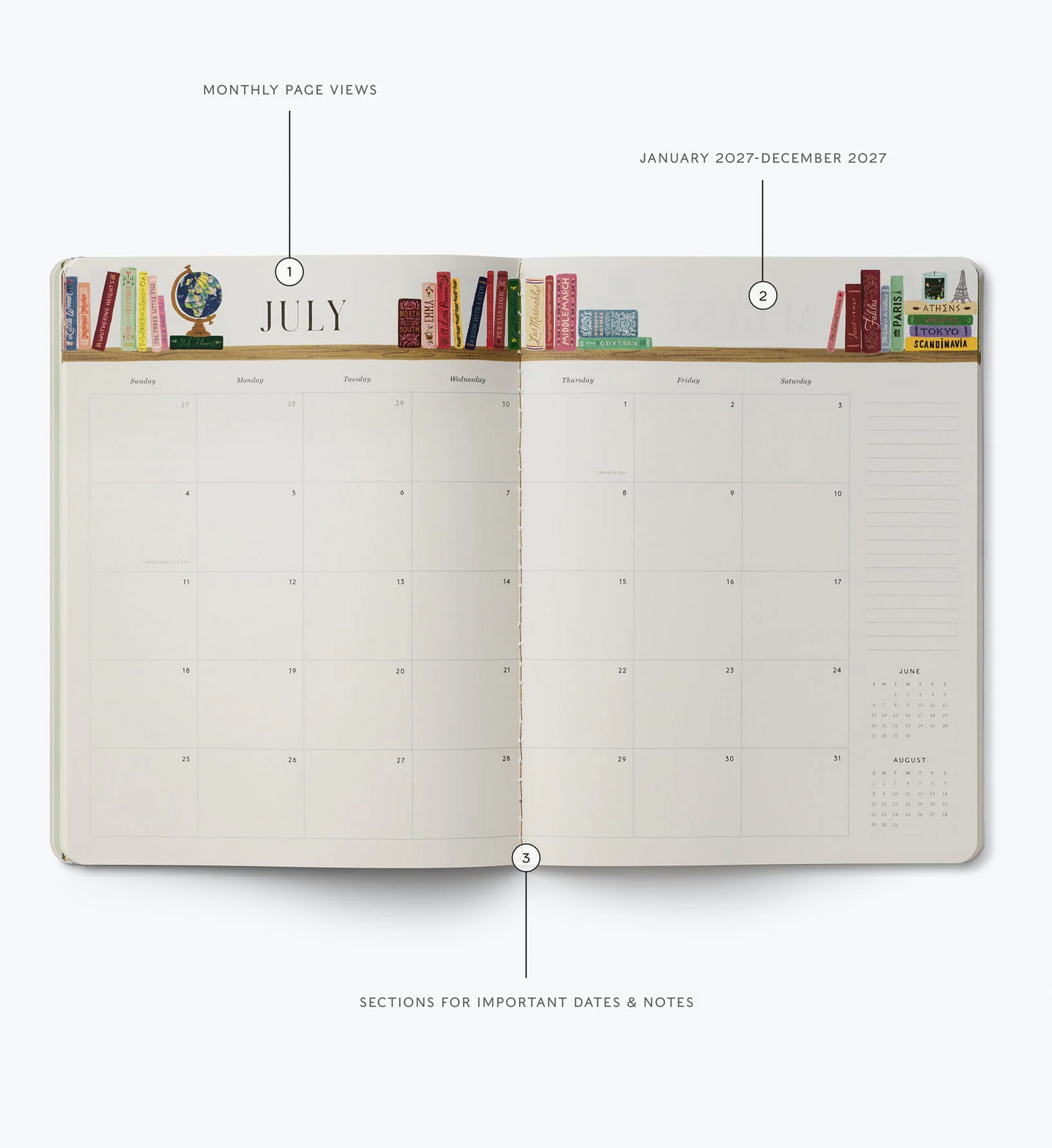 Rifle Paper Co. 2027 Monthly Planner - Book Club