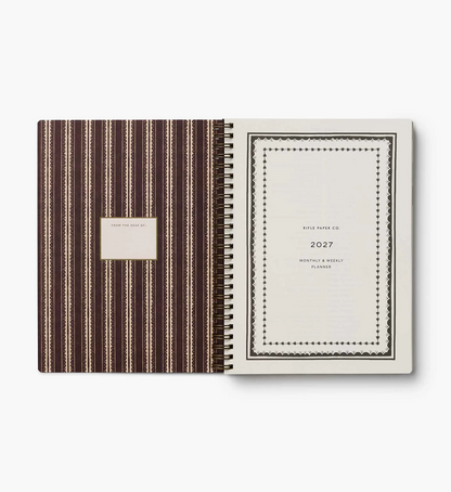 Rifle Paper Co. 2027 Weekly Spiral Planner - Sage Hydrangea