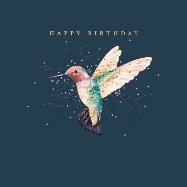 Hummingbird Happy Birthday - Paperlink Greeting Card